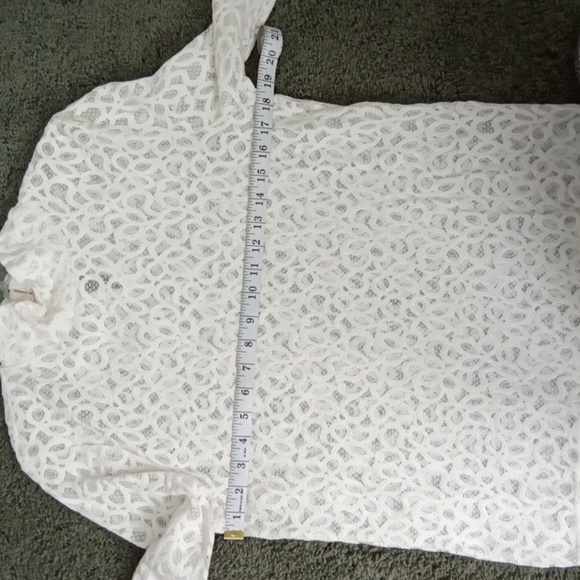 NWT! LOFT Whisper WhiteLace Long Sleeve Top - Picture 3 of 9